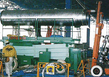 断熱を先施工したダクトの取り付け