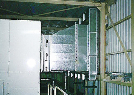 空調機への外気接続ダクト